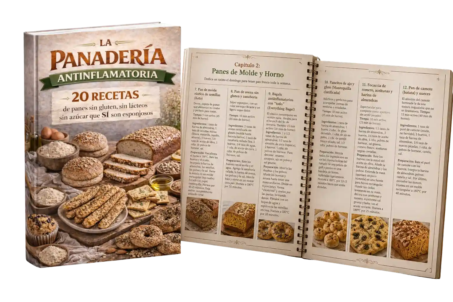 Pan, pizza y masas sin inflamación